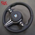 BMW thong pure leather steering wheel suitable for BMW new and old F-chassis model modification cross-border supply