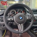 BMW thong pure leather steering wheel suitable for BMW new and old F-chassis model modification cross-border supply