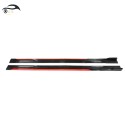Cross border car universal side skirt split 4-section 2.2cm modified small bag circumference side shovel 2-meter bright black and red border decoration