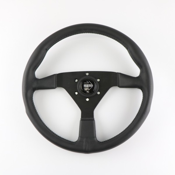 14 inch car modification sports personalized racing universal steering wheel MOMO V1 flat racing leather steering wheel