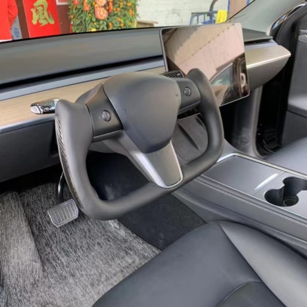 Suitable for Tesla modification of YOKE steering wheel Model 3/Y upgrade interior personalized heating aircraft steering wheel