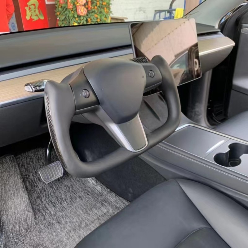 Suitable for Tesla modification of YOKE steering wheel Model 3/Y upgrade interior personalized heating aircraft steering wheel