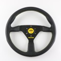 14 inch car modification sports personalized racing universal steering wheel MOMO V1 flat racing leather steering wheel