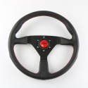 14 inch car modification sports personalized racing universal steering wheel MOMO V1 flat racing leather steering wheel