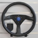 14 inch car modification sports personalized racing universal steering wheel MOMO V1 flat racing leather steering wheel