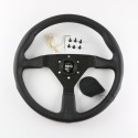 14 inch car modification sports personalized racing universal steering wheel MOMO V1 flat racing leather steering wheel