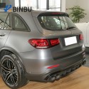 Suitable for Mercedes Benz GLC rear lip tailpipe modification GLC43 style rear diffuser kit with 4 exhaust pipe surrounds