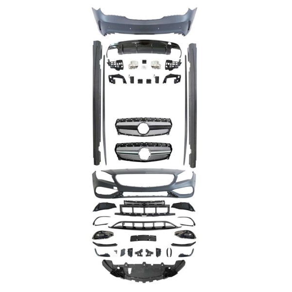 CLA45 surround is suitable for Mercedes Benz CLA class W117 modification AMG surround bumper rear lip and throat 2013-19